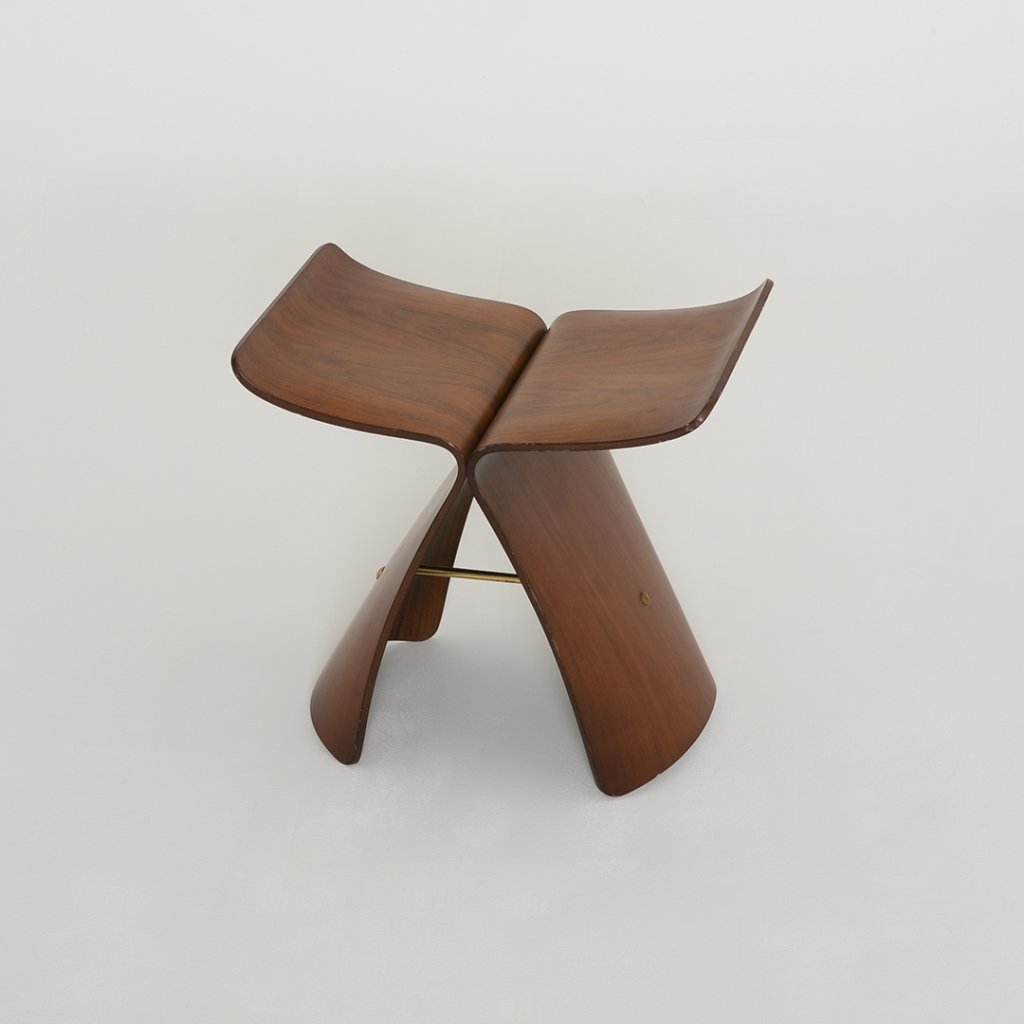 Tabouret Sori Yanagi Butterfly / Edition récente 1954 (Vitra)