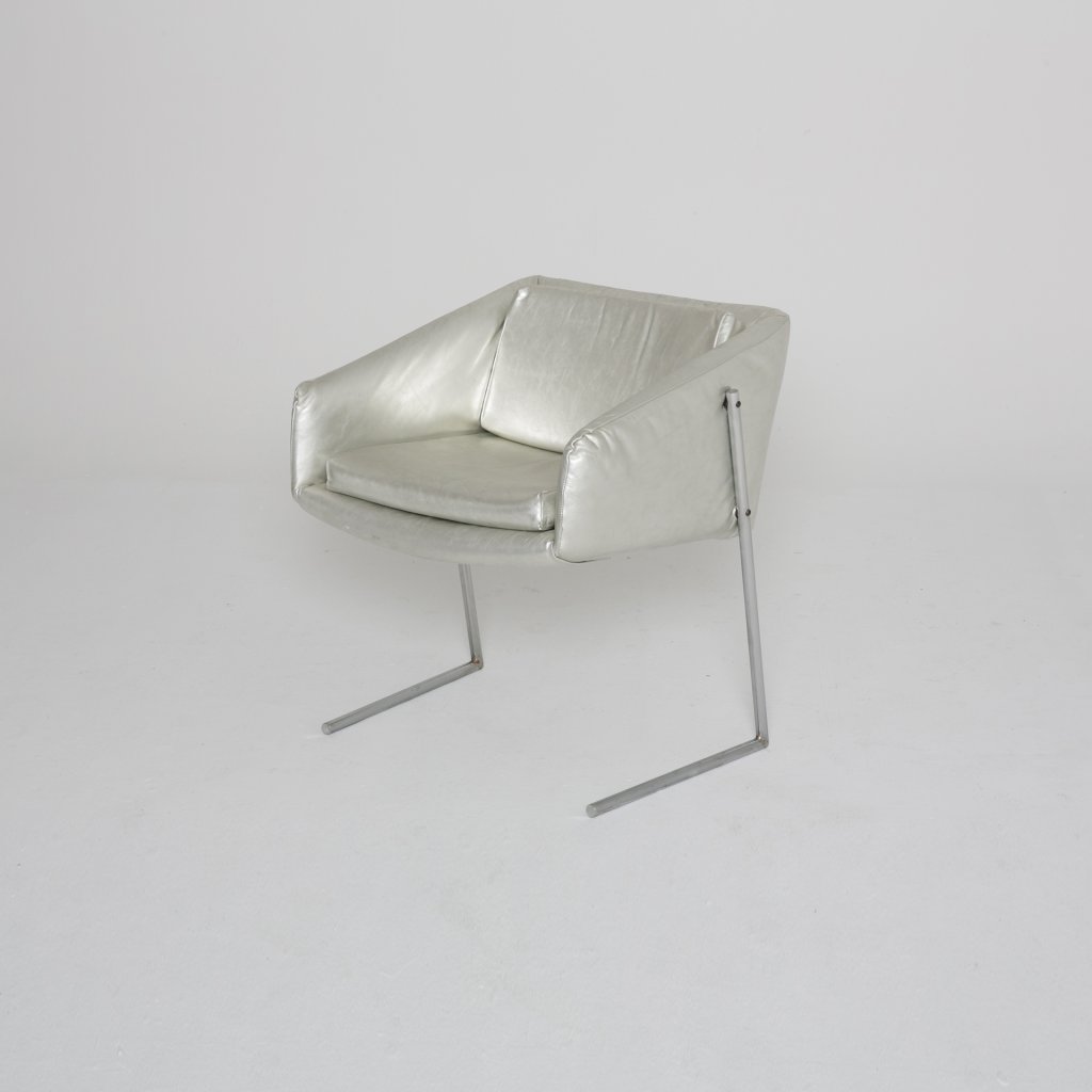Fauteuil Hermann Loos silver 1978 (Random Lines)